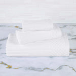Soho Ribbed Cotton Absorbent 3 Piece Assorted Towel Set - Towel Set by Superior Brand