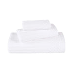 Soho Ribbed Cotton Absorbent 3 Piece Assorted Towel Set - Towel Set by Superior Brand