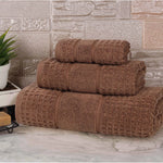 Napa Zero Twist Cotton Solid Waffle Honeycomb 3 Piece Towel Set - Towel Set by Superior Brand