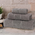 Napa Zero Twist Cotton Solid Waffle Honeycomb 3 Piece Towel Set - Towel Set by Superior Brand