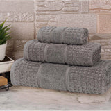 Napa Zero Twist Cotton Solid Waffle Honeycomb 3 Piece Towel Set - Towel Set by Superior Brand