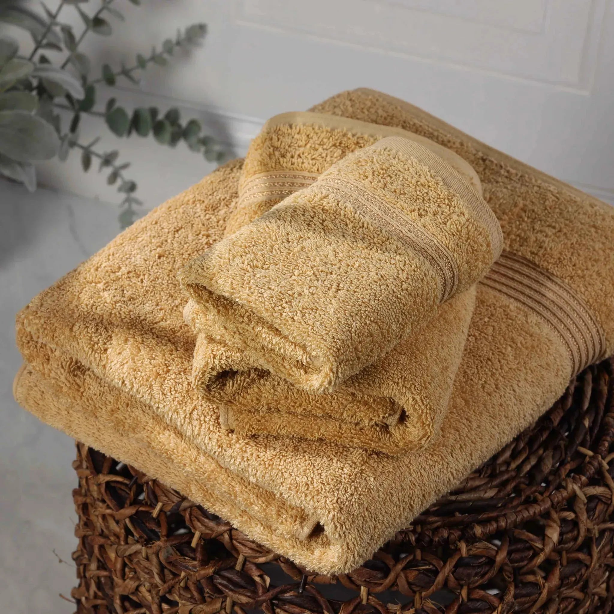 Egyptian Cotton Heritage Plush Towel Set 3 Piece - Egyptian Cotton Towel Set by Superior Brand