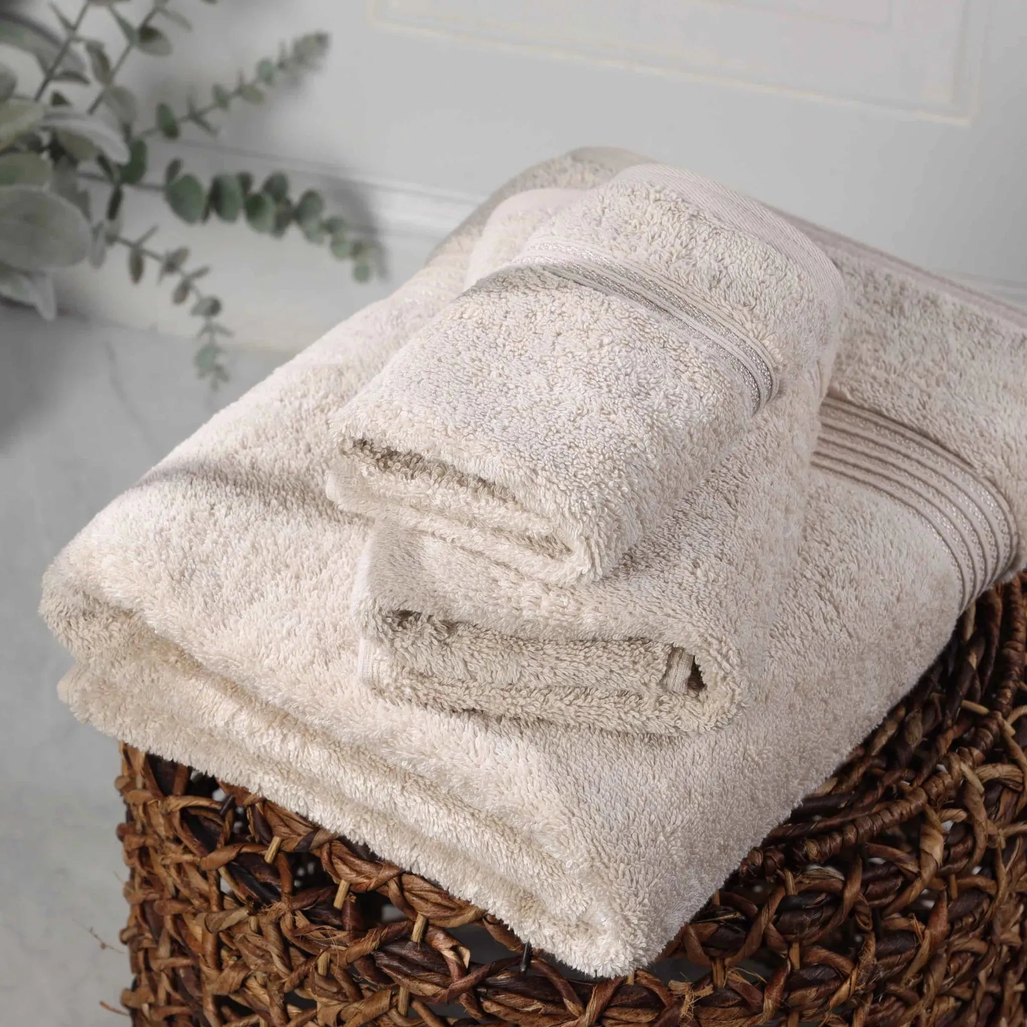 Egyptian Cotton Heritage Plush Towel Set 3 Piece - Egyptian Cotton Towel Set by Superior Brand
