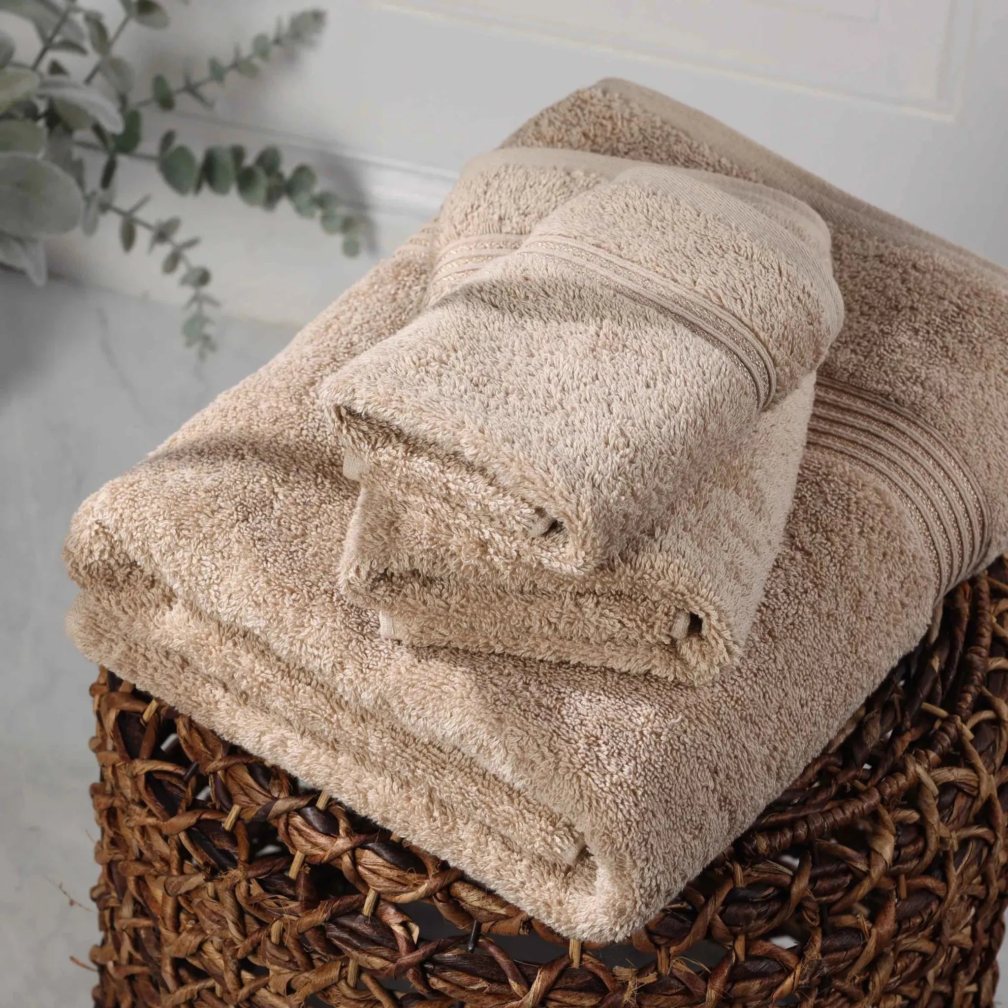 Egyptian Cotton Heritage Plush Towel Set 3 Piece - Egyptian Cotton Towel Set by Superior Brand