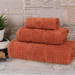 Napa Zero Twist Cotton Solid Waffle Honeycomb 3 Piece Towel Set - Towel Set by Superior Brand