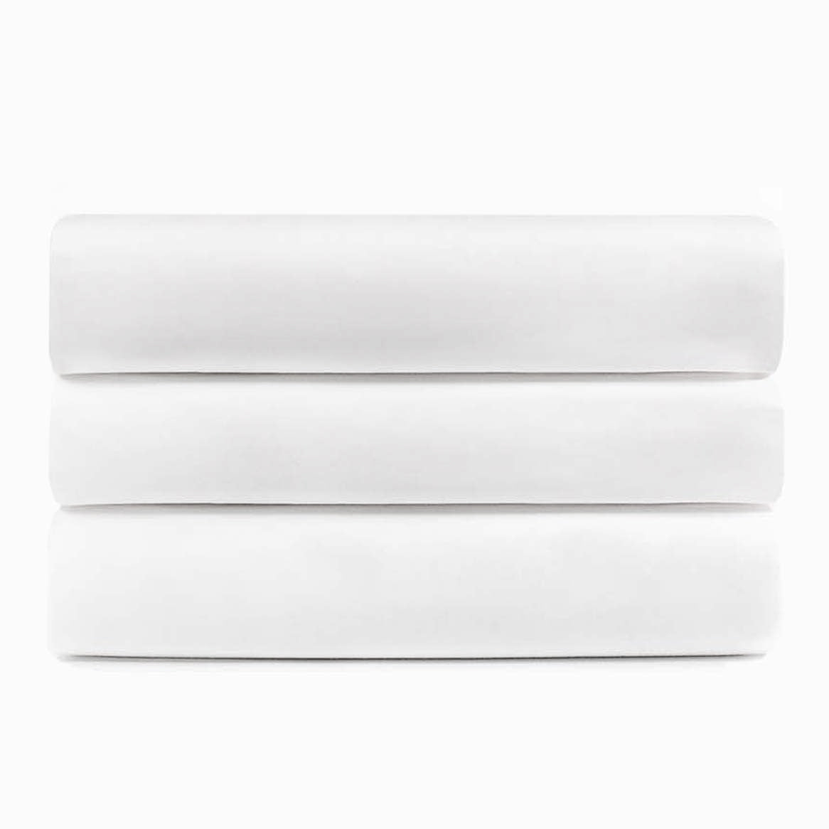 Cotton Rich Percale Hotel Quality Fitted Bed Sheets, Set of 3, 6, 12 - White