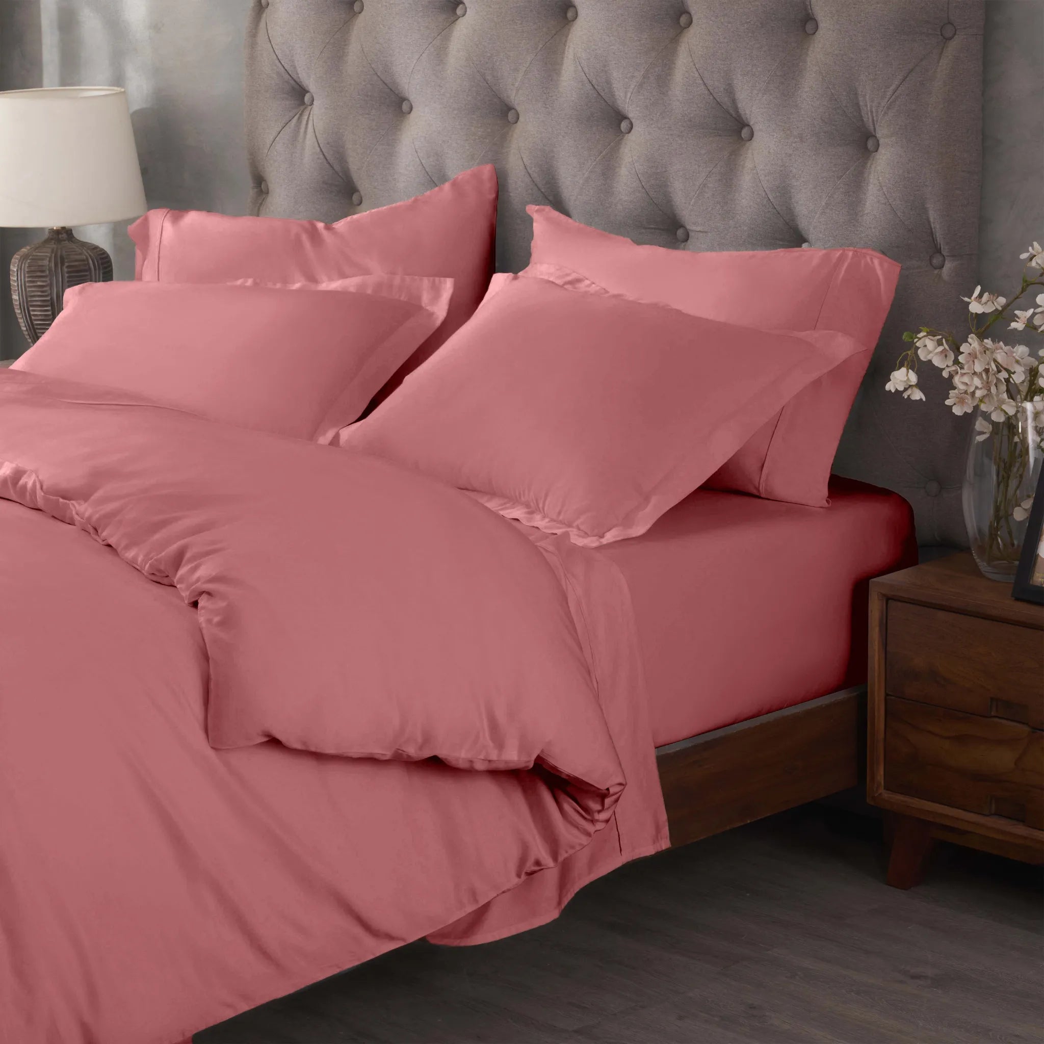 Egyptian Cotton 400 Thread Count Solid Luxury Duvet Cover Set - Egyptian Cotton Duvet Cover Set by Superior Brand