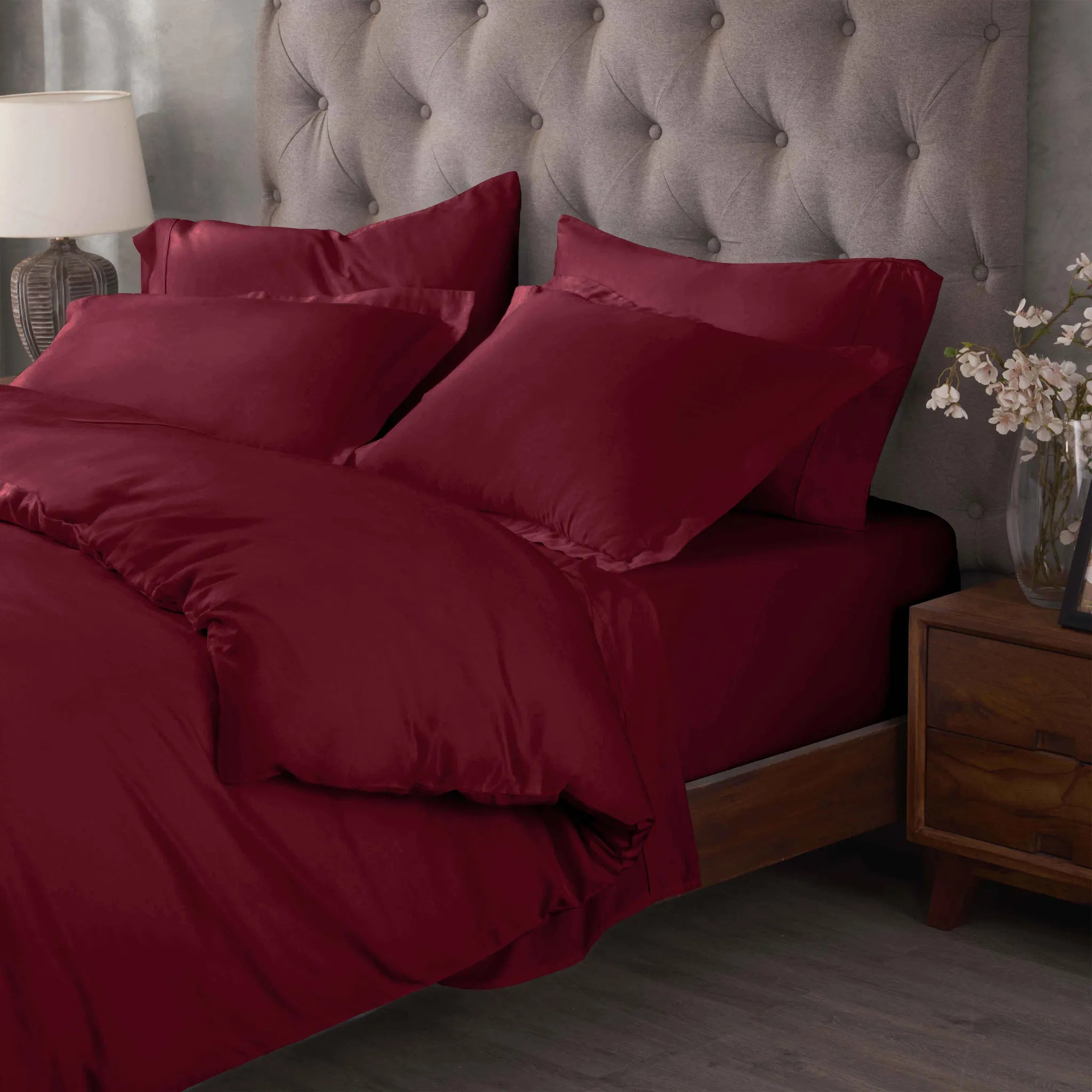 Egyptian Cotton 400 Thread Count Solid Luxury Duvet Cover Set - Egyptian Cotton Duvet Cover Set by Superior Brand