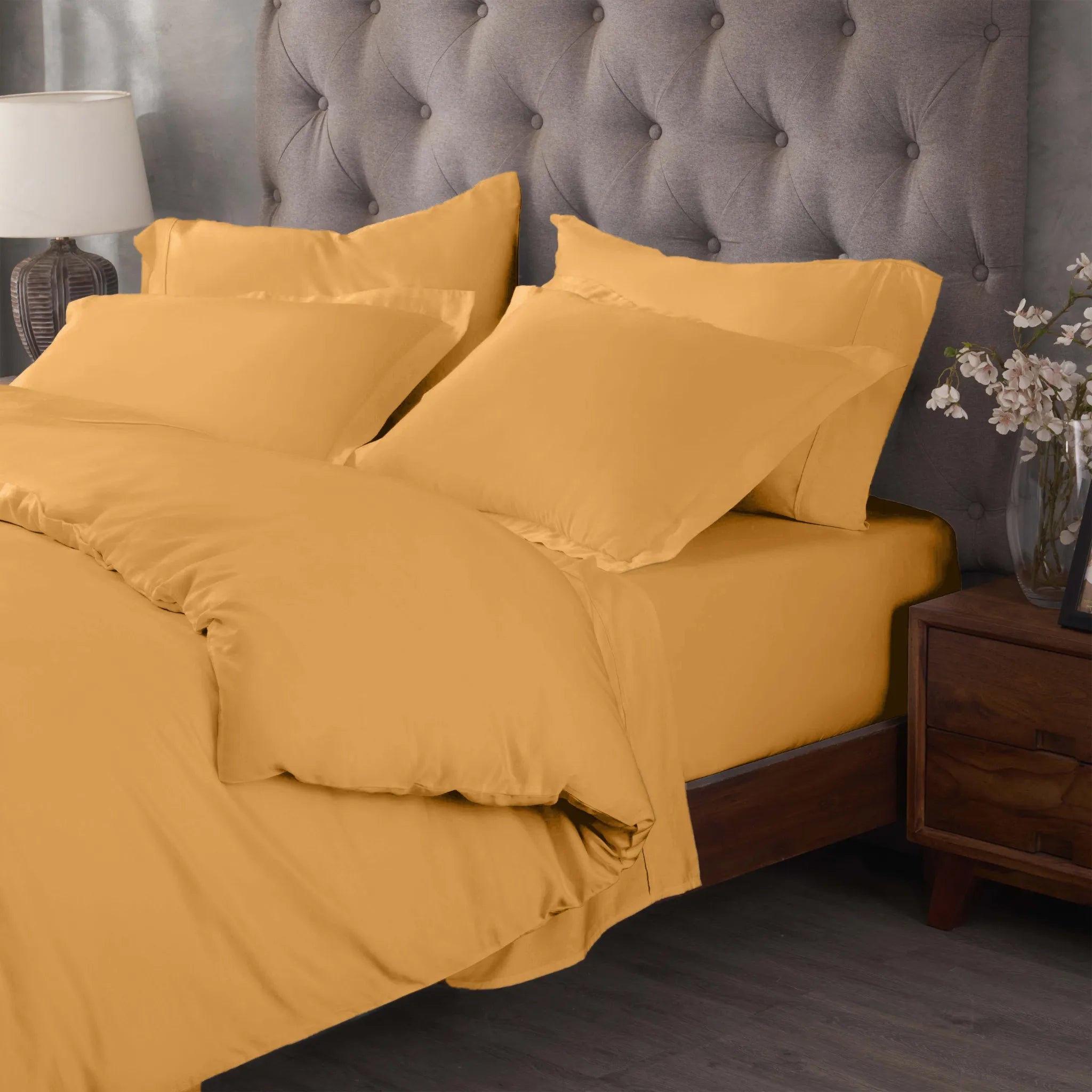 Egyptian Cotton 400 Thread Count Solid Luxury Duvet Cover Set - Egyptian Cotton Duvet Cover Set by Superior Brand