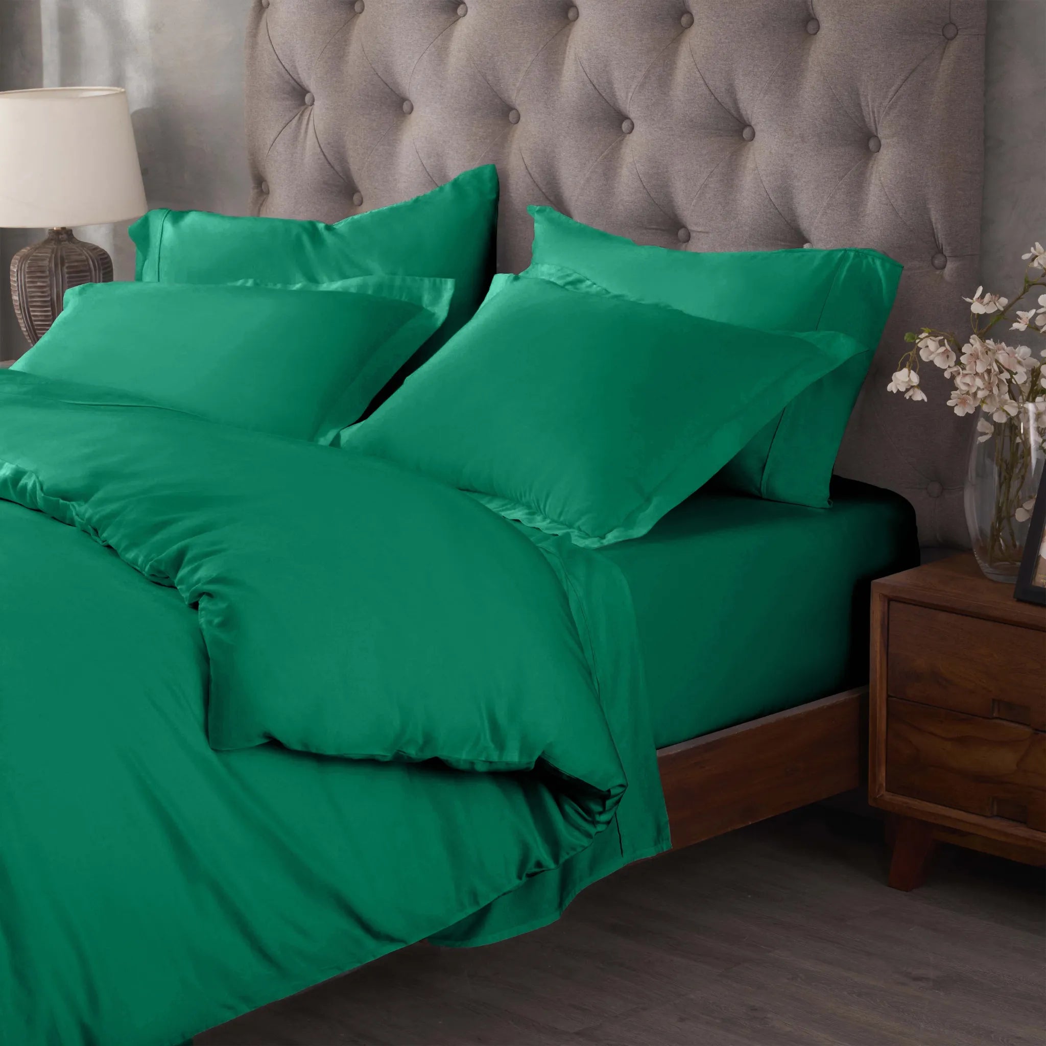 Egyptian Cotton 400 Thread Count Solid Luxury Duvet Cover Set - Egyptian Cotton Duvet Cover Set by Superior Brand
