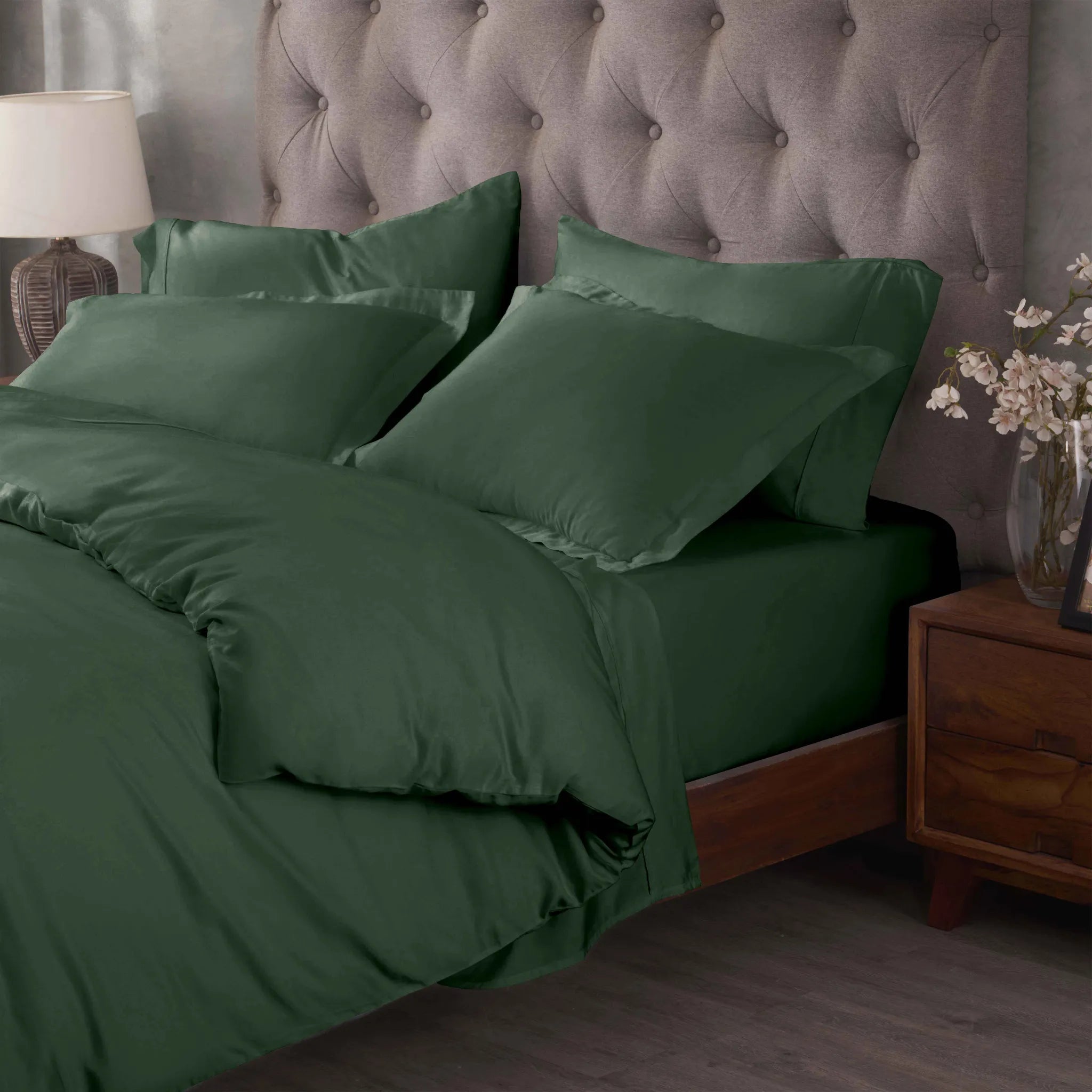 Egyptian Cotton 400 Thread Count Solid Luxury Duvet Cover Set - Egyptian Cotton Duvet Cover Set by Superior Brand