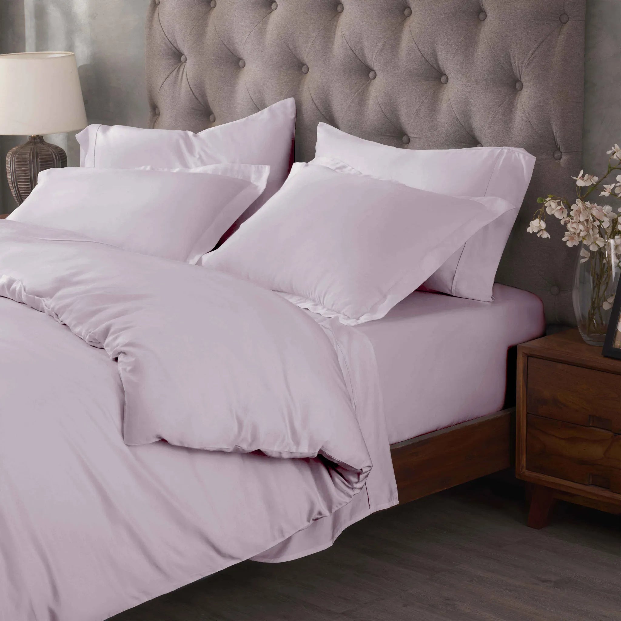 Egyptian Cotton 400 Thread Count Solid Luxury Duvet Cover Set - Egyptian Cotton Duvet Cover Set by Superior Brand