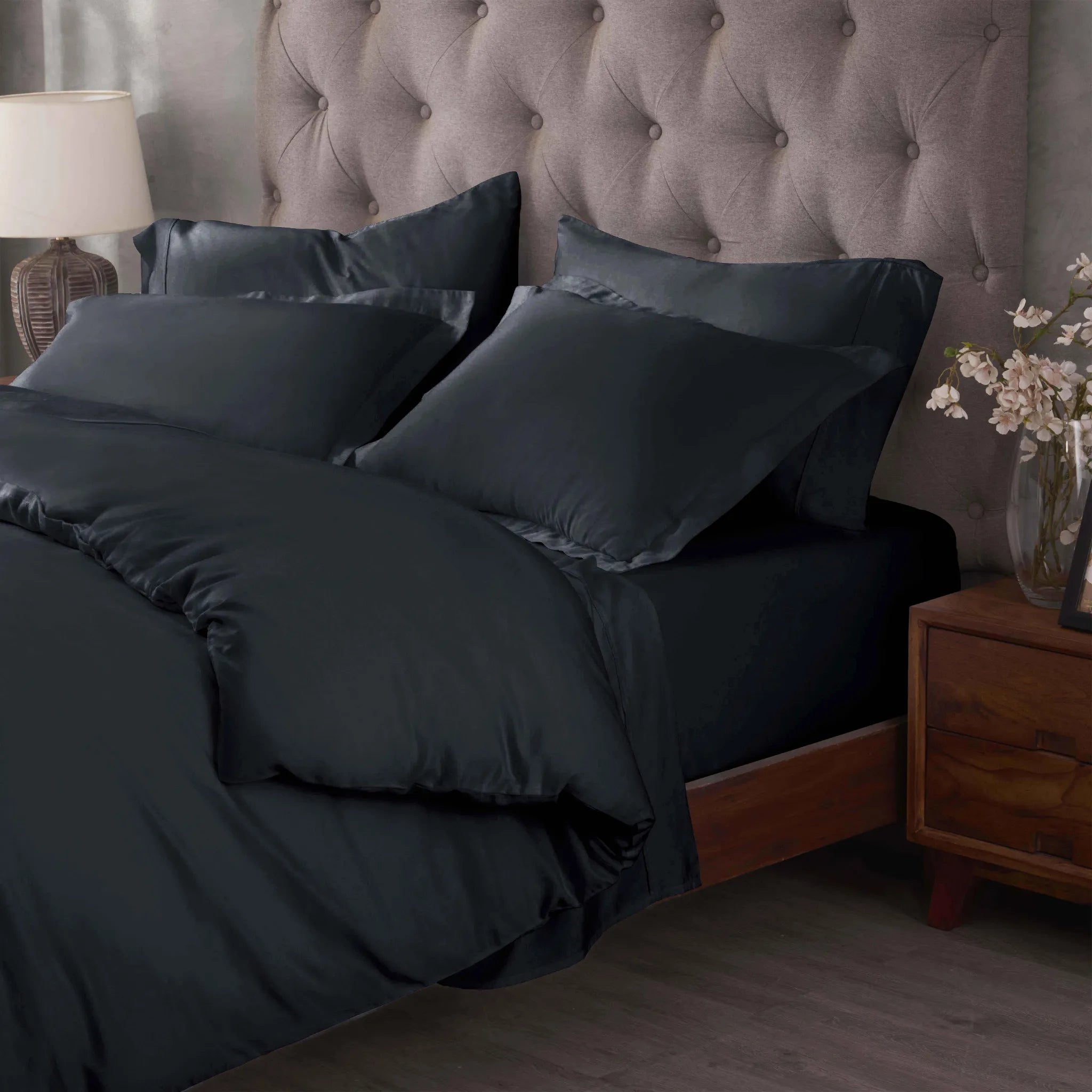 Egyptian Cotton 400 Thread Count Solid Luxury Duvet Cover Set - Egyptian Cotton Duvet Cover Set by Superior Brand