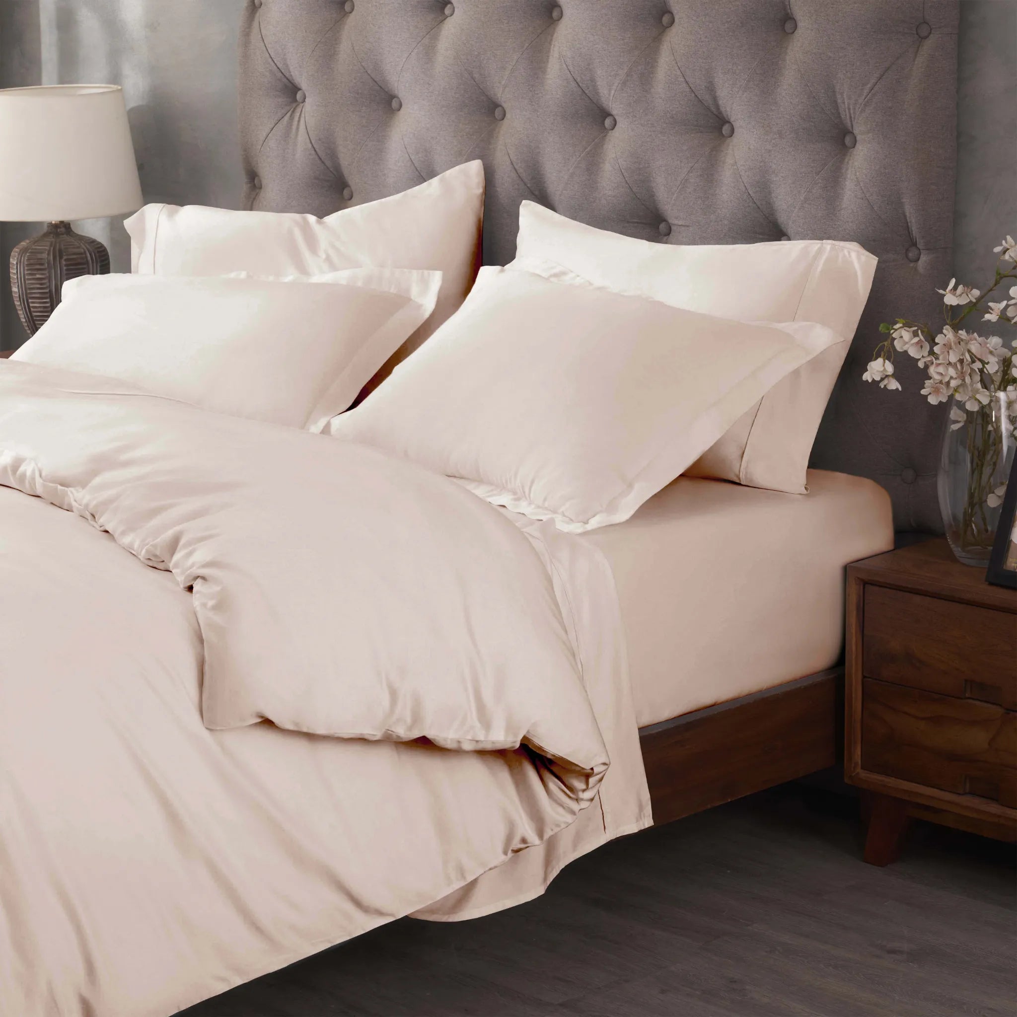 Egyptian Cotton 400 Thread Count Solid Luxury Duvet Cover Set - Egyptian Cotton Duvet Cover Set by Superior Brand