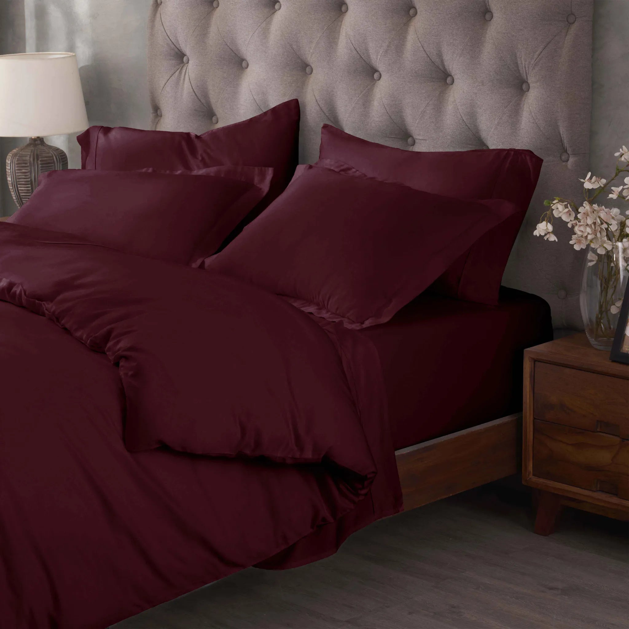 Egyptian Cotton 400 Thread Count Solid Luxury Duvet Cover Set - Egyptian Cotton Duvet Cover Set by Superior Brand