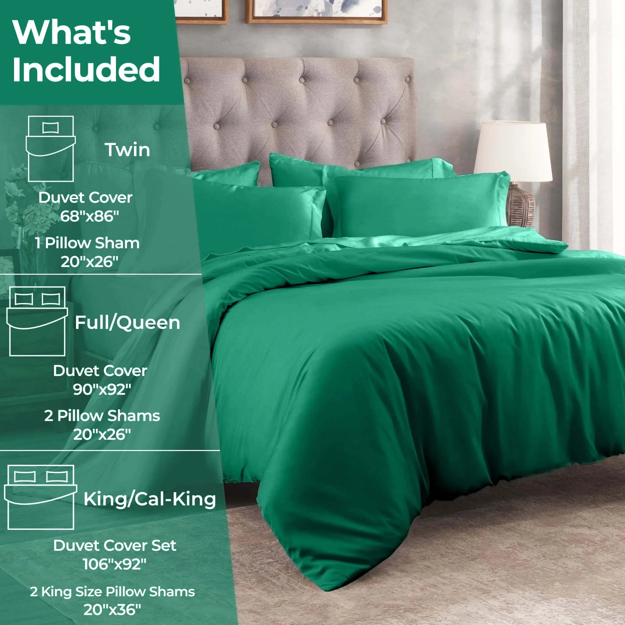 Egyptian Cotton 400 Thread Count Solid Luxury Duvet Cover Set - Egyptian Cotton Duvet Cover Set by Superior Brand