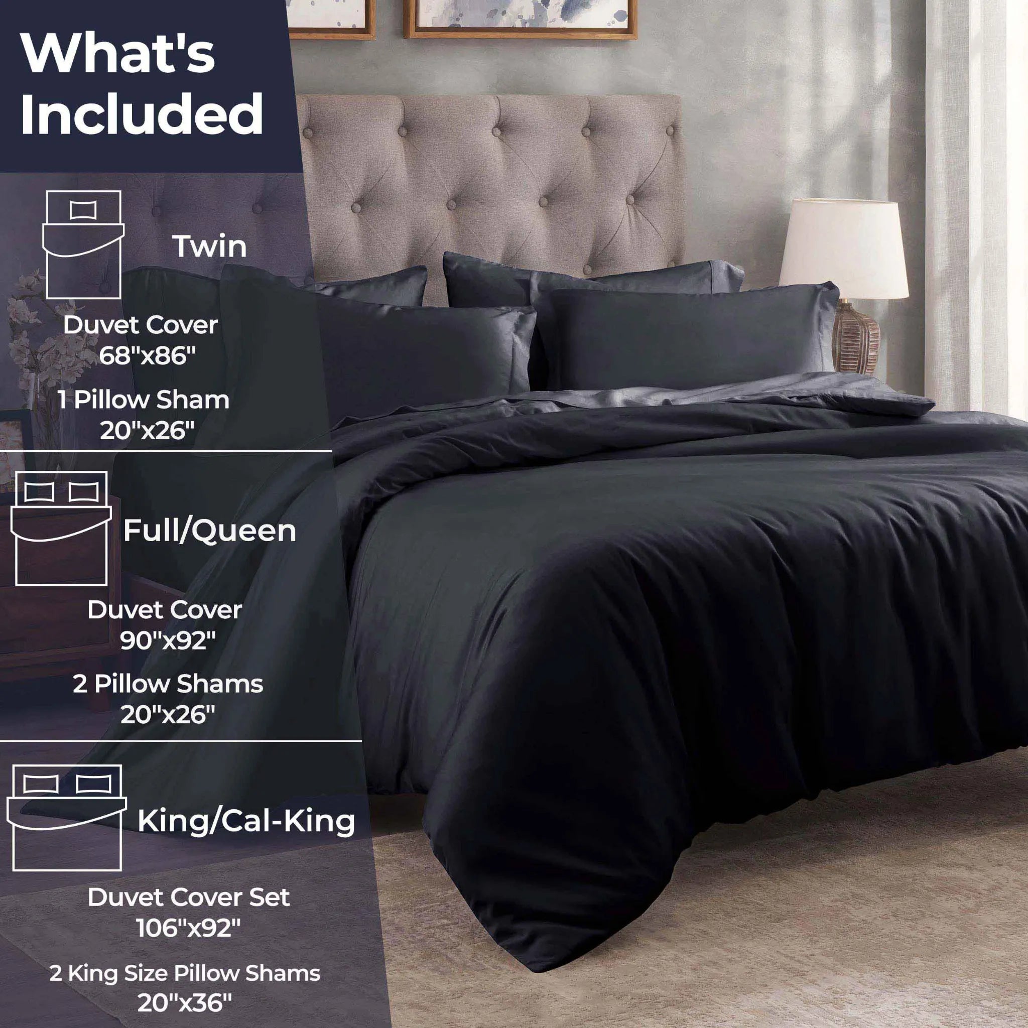 Egyptian Cotton 400 Thread Count Solid Luxury Duvet Cover Set - Egyptian Cotton Duvet Cover Set by Superior Brand