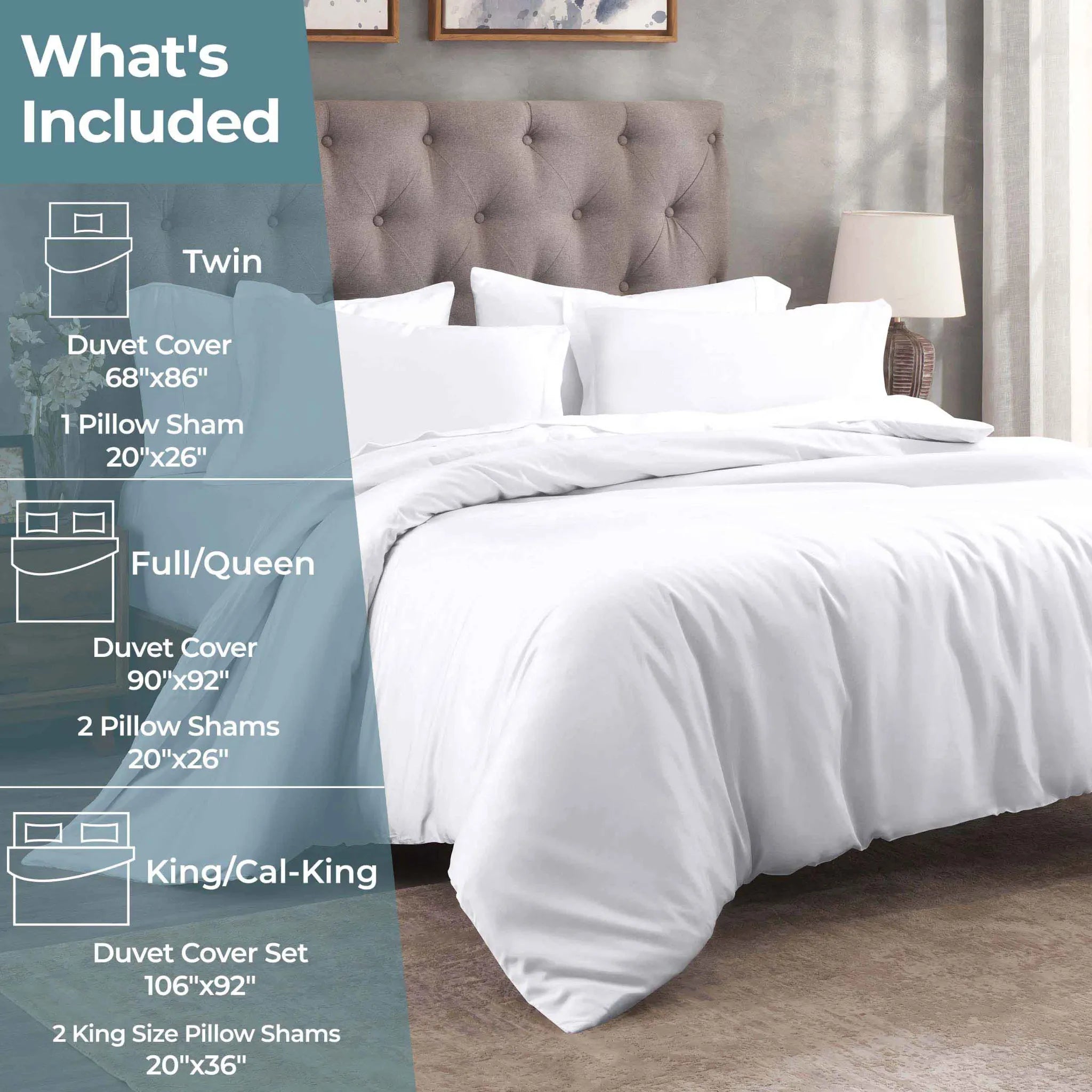 Egyptian Cotton 400 Thread Count Solid Luxury Duvet Cover Set - Egyptian Cotton Duvet Cover Set by Superior Brand