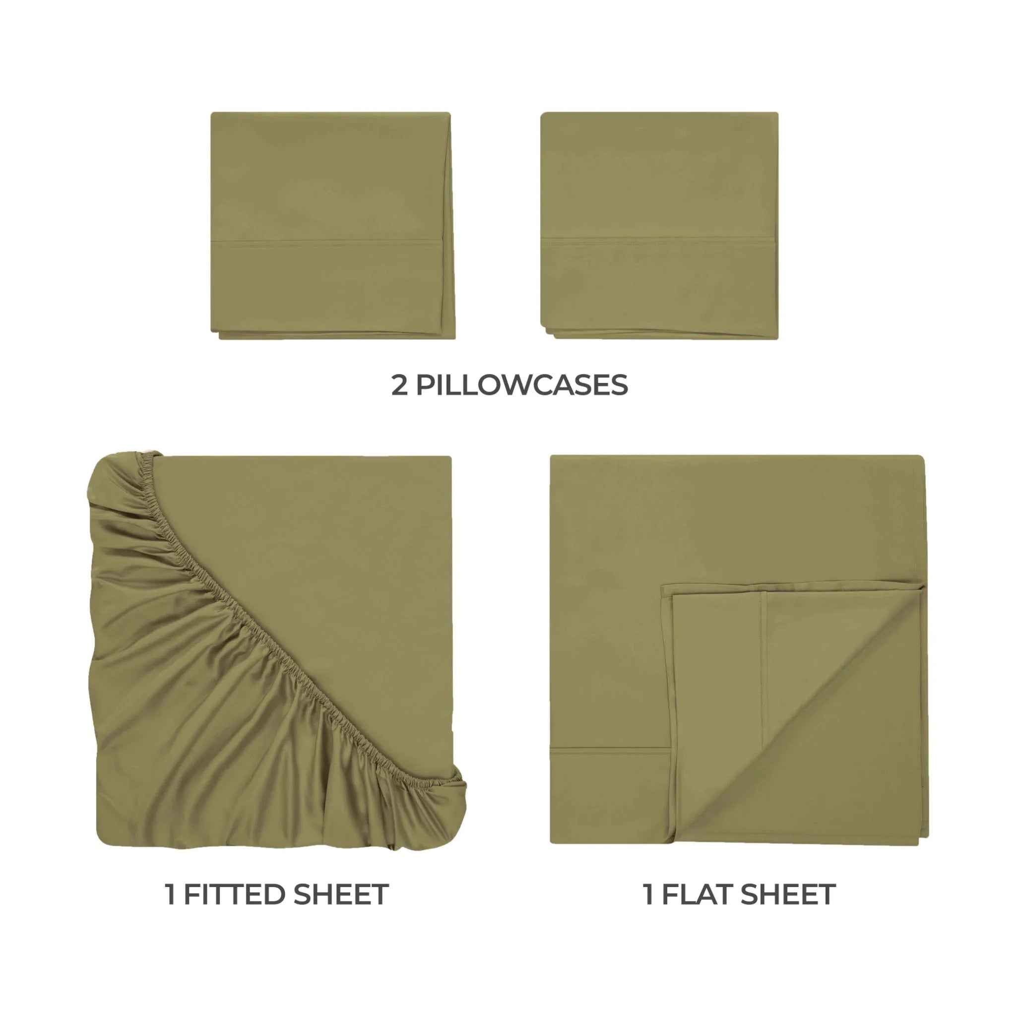 400 Thread Count Egyptian Cotton Sateen Bed Sheet Set - Egyptian Cotton Sheet Set by Superior Brand