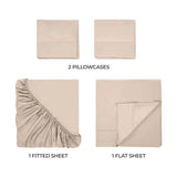 400 Thread Count Egyptian Cotton Sateen Bed Sheet Set - Egyptian Cotton Sheet Set by Superior Brand