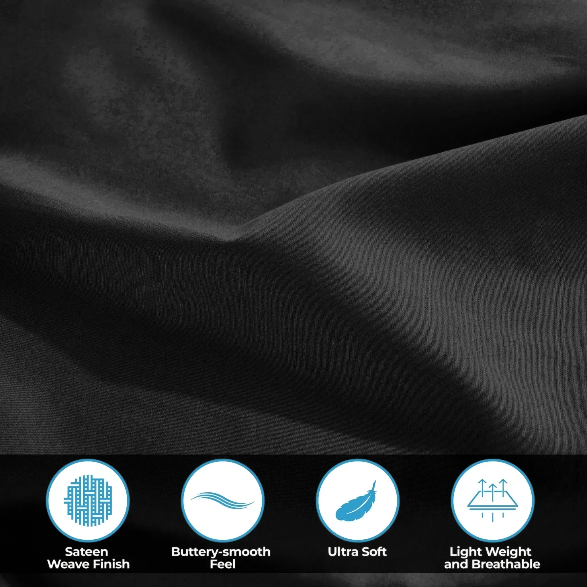 400 Thread Count Egyptian Cotton Sateen Bed Sheet Set - Egyptian Cotton Sheet Set by Superior Brand