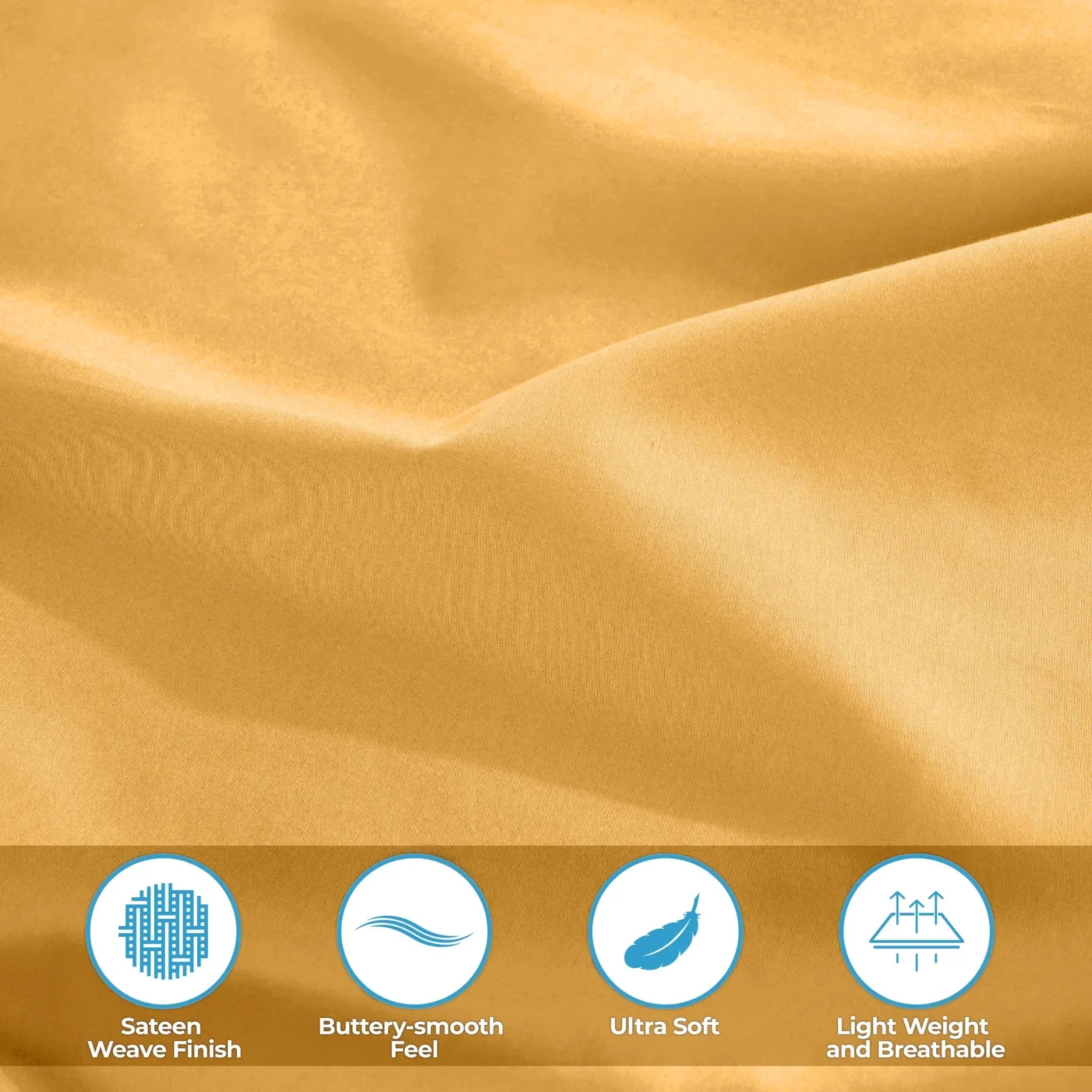 400 Thread Count Egyptian Cotton Sateen Bed Sheet Set - Egyptian Cotton Sheet Set by Superior Brand