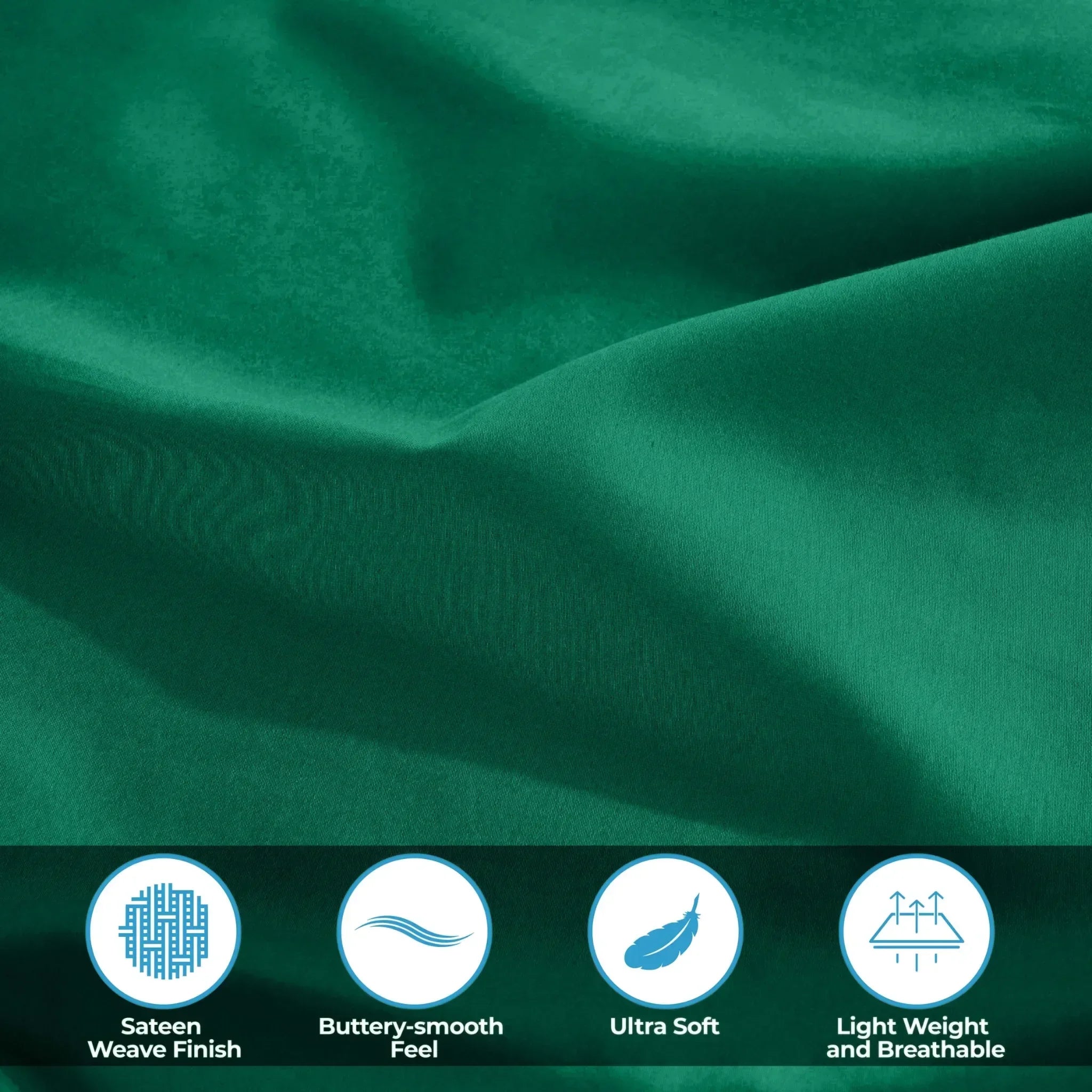 400 Thread Count Egyptian Cotton Sateen Bed Sheet Set - Egyptian Cotton Sheet Set by Superior Brand