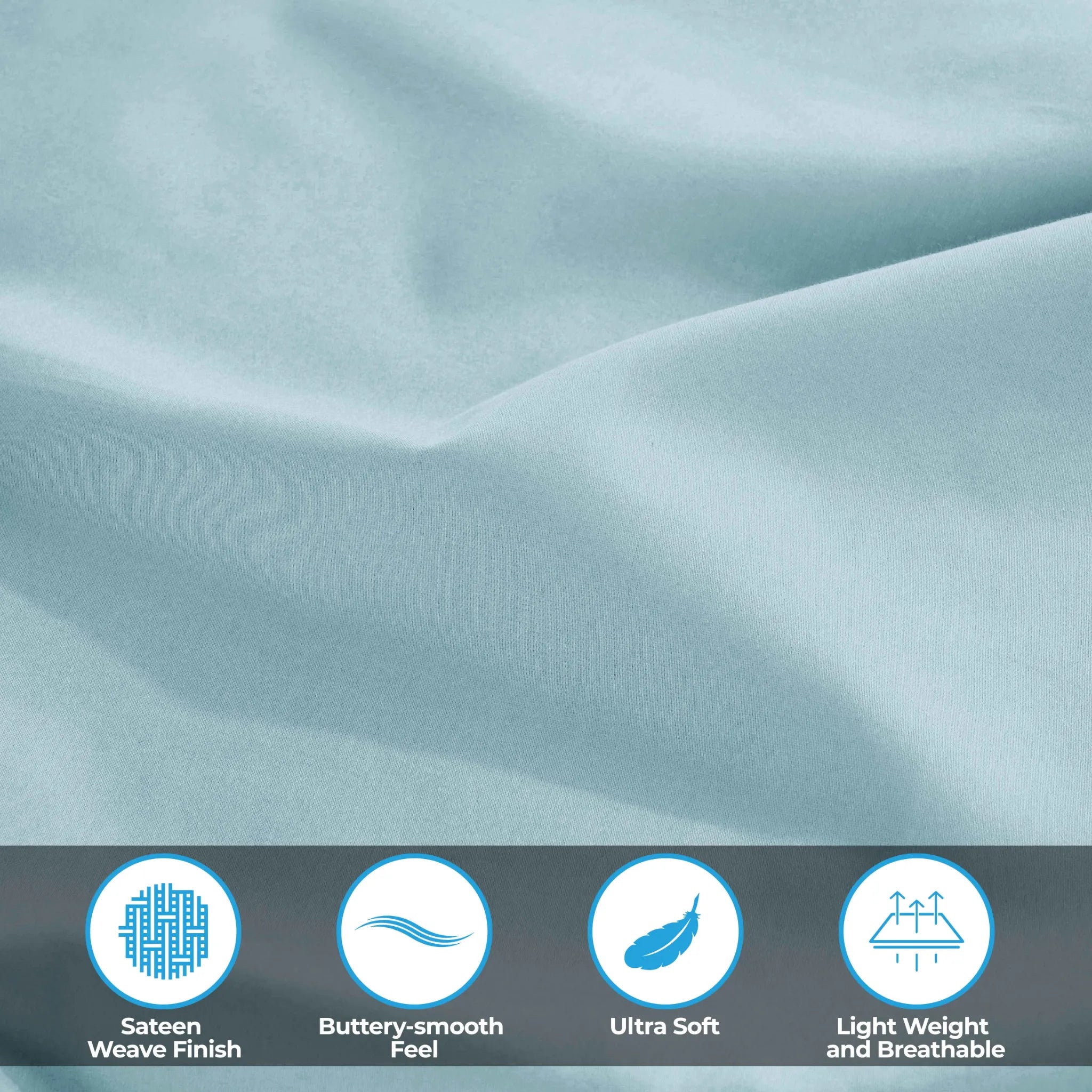 400 Thread Count Egyptian Cotton Sateen Bed Sheet Set - Egyptian Cotton Sheet Set by Superior Brand