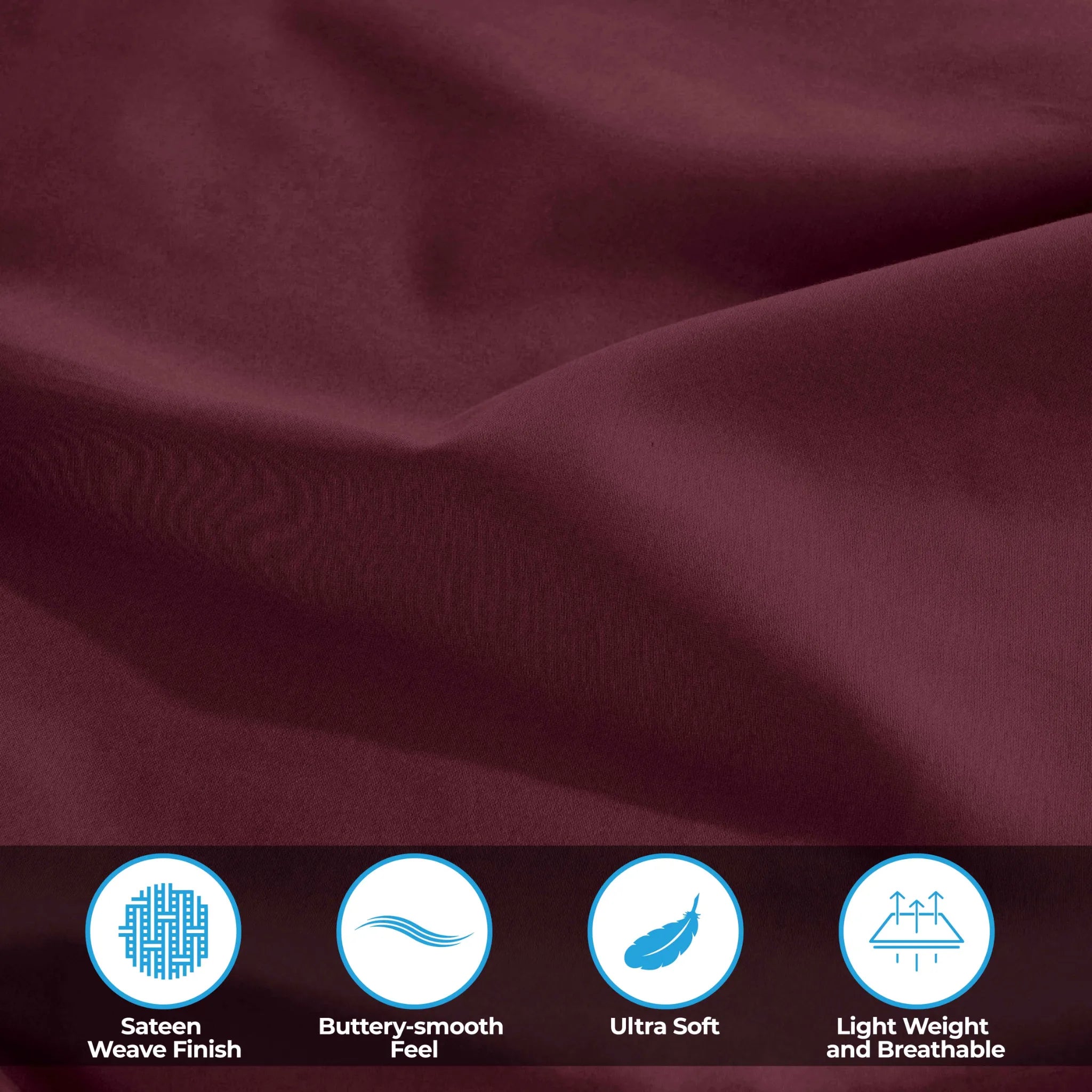 400 Thread Count Egyptian Cotton Sateen Bed Sheet Set - Egyptian Cotton Sheet Set by Superior Brand