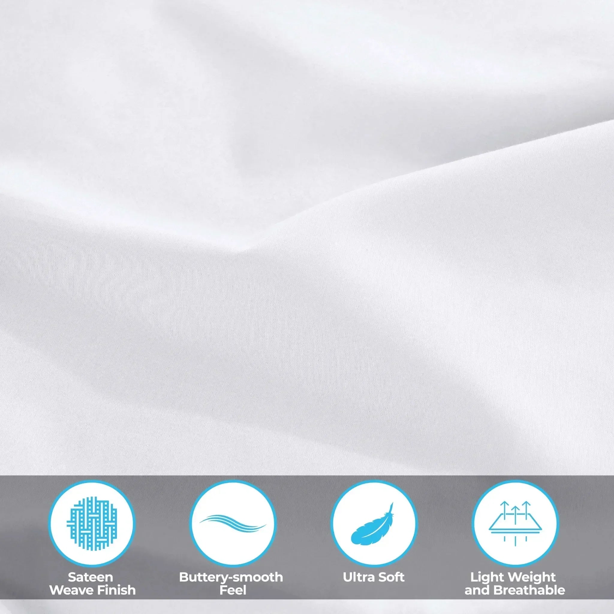 400 Thread Count Egyptian Cotton Sateen Bed Sheet Set - Egyptian Cotton Sheet Set by Superior Brand