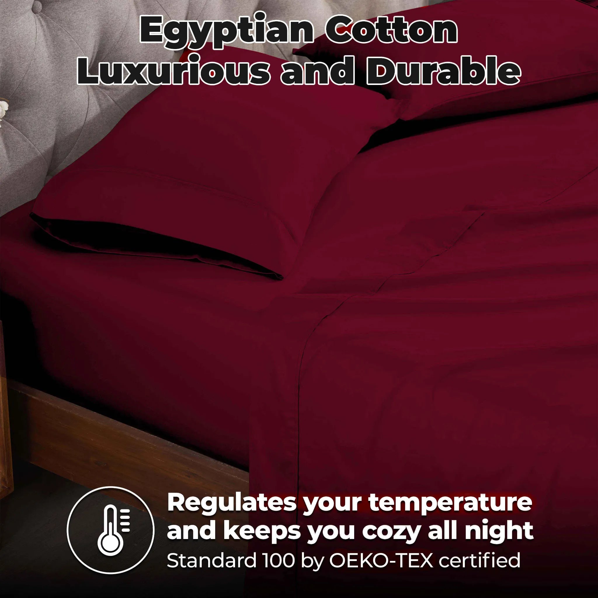 400 Thread Count Egyptian Cotton Sateen Bed Sheet Set - Egyptian Cotton Sheet Set by Superior Brand