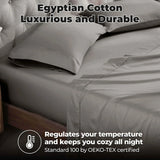 400 Thread Count Egyptian Cotton Sateen Bed Sheet Set - Egyptian Cotton Sheet Set by Superior Brand