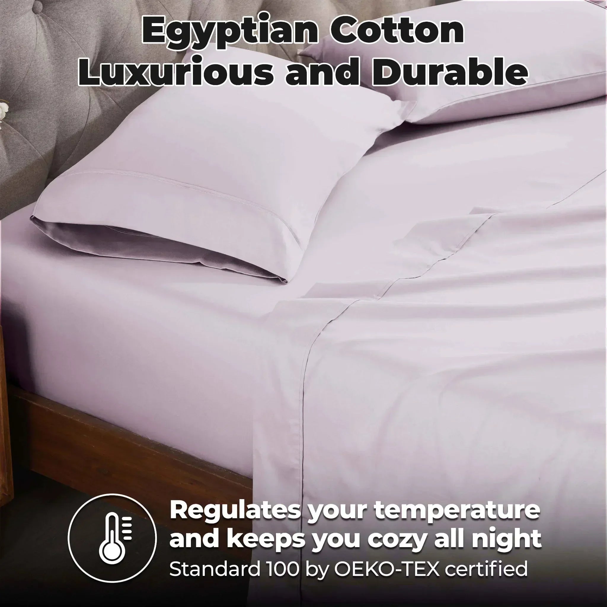 400 Thread Count Egyptian Cotton Sateen Bed Sheet Set - Egyptian Cotton Sheet Set by Superior Brand