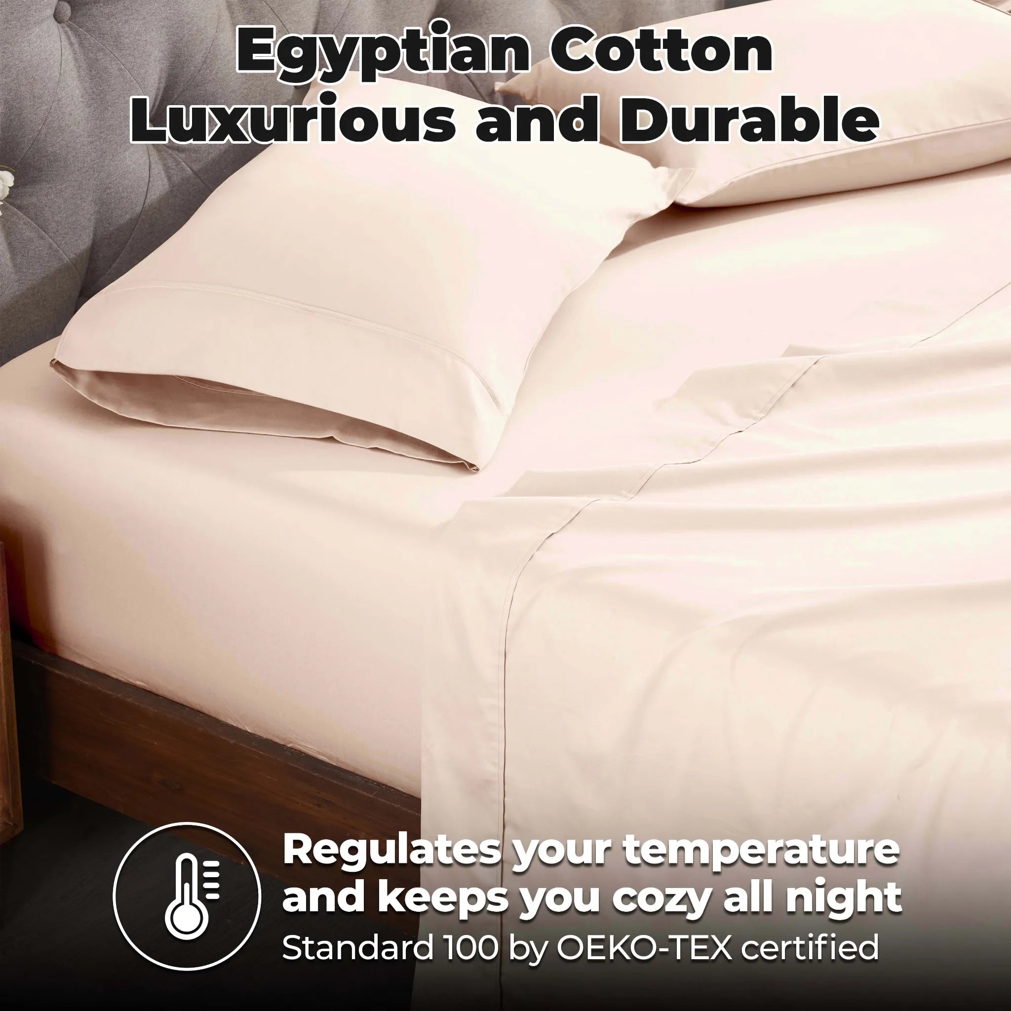 Egyptian Cotton 400 Thread Count Solid Luxury Pillowcases, Set of 2 - Egyptian Cotton Pillowcases by Superior Brand