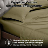 400 Thread Count Egyptian Cotton Sateen Bed Sheet Set - Egyptian Cotton Sheet Set by Superior Brand