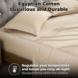 400 Thread Count Egyptian Cotton Sateen Bed Sheet Set - Egyptian Cotton Sheet Set by Superior Brand