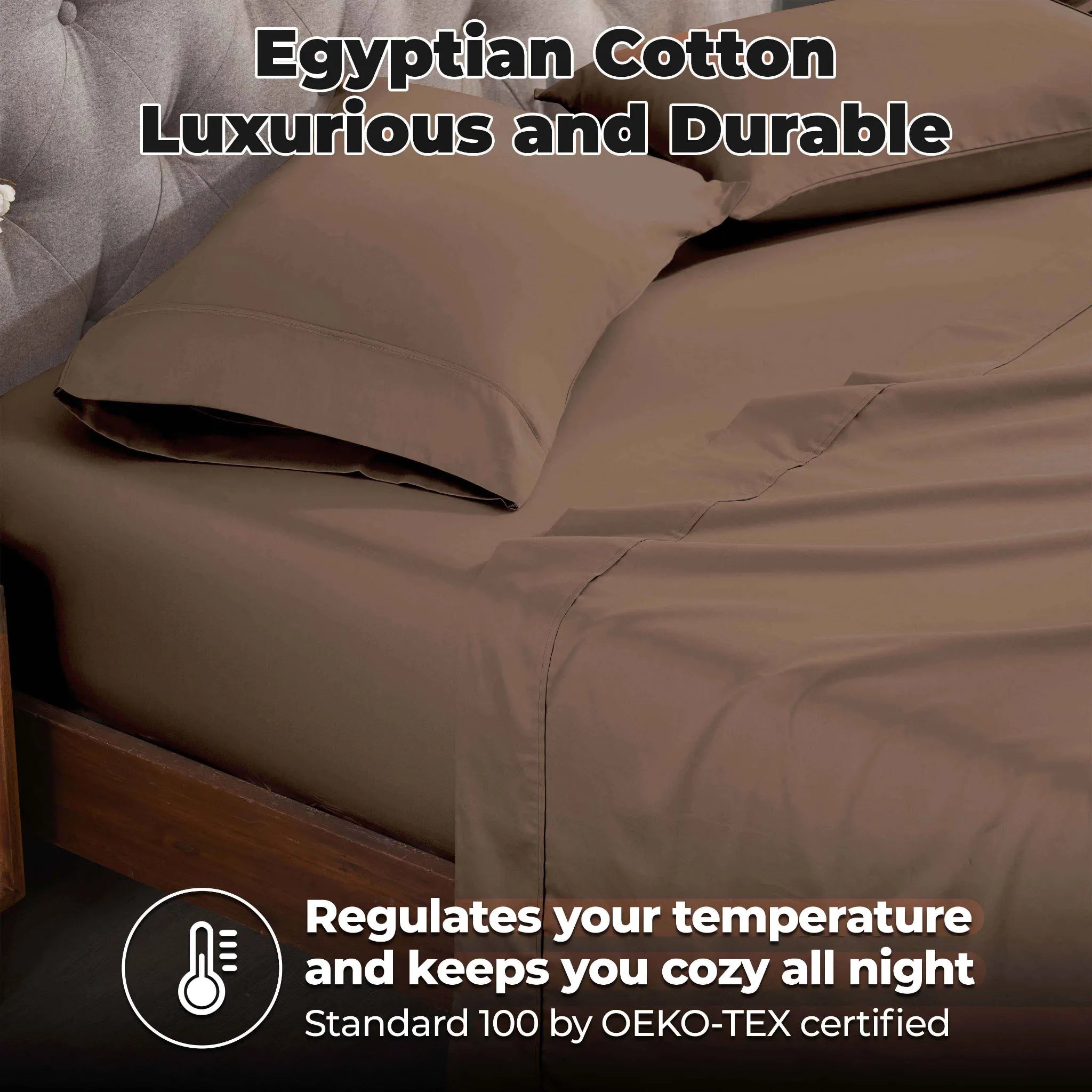 Egyptian Cotton 400 Thread Count Solid Luxury Pillowcases, Set of 2 - Egyptian Cotton Pillowcases by Superior Brand