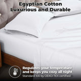 400 Thread Count Egyptian Cotton Sateen Bed Sheet Set - Egyptian Cotton Sheet Set by Superior Brand