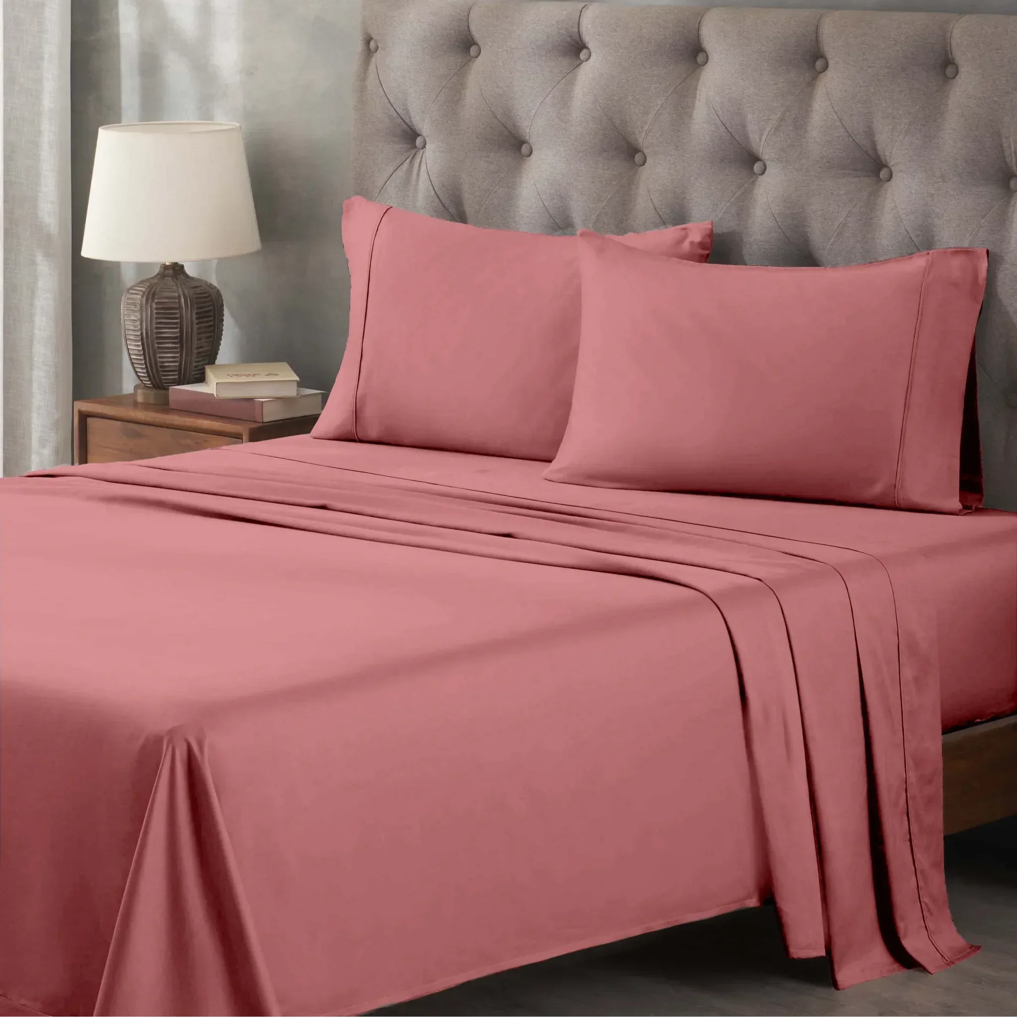 400 Thread Count Egyptian Cotton Sateen Bed Sheet Set - Egyptian Cotton Sheet Set by Superior Brand
