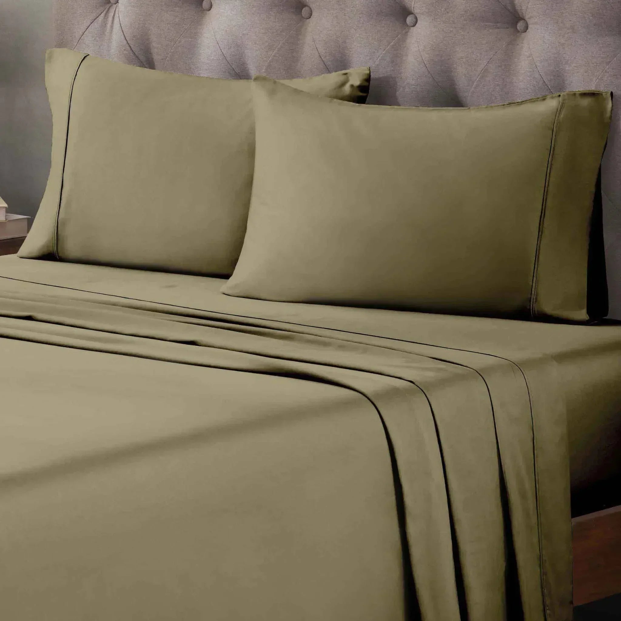 400 Thread Count Egyptian Cotton Sateen Bed Sheet Set - Egyptian Cotton Sheet Set by Superior Brand