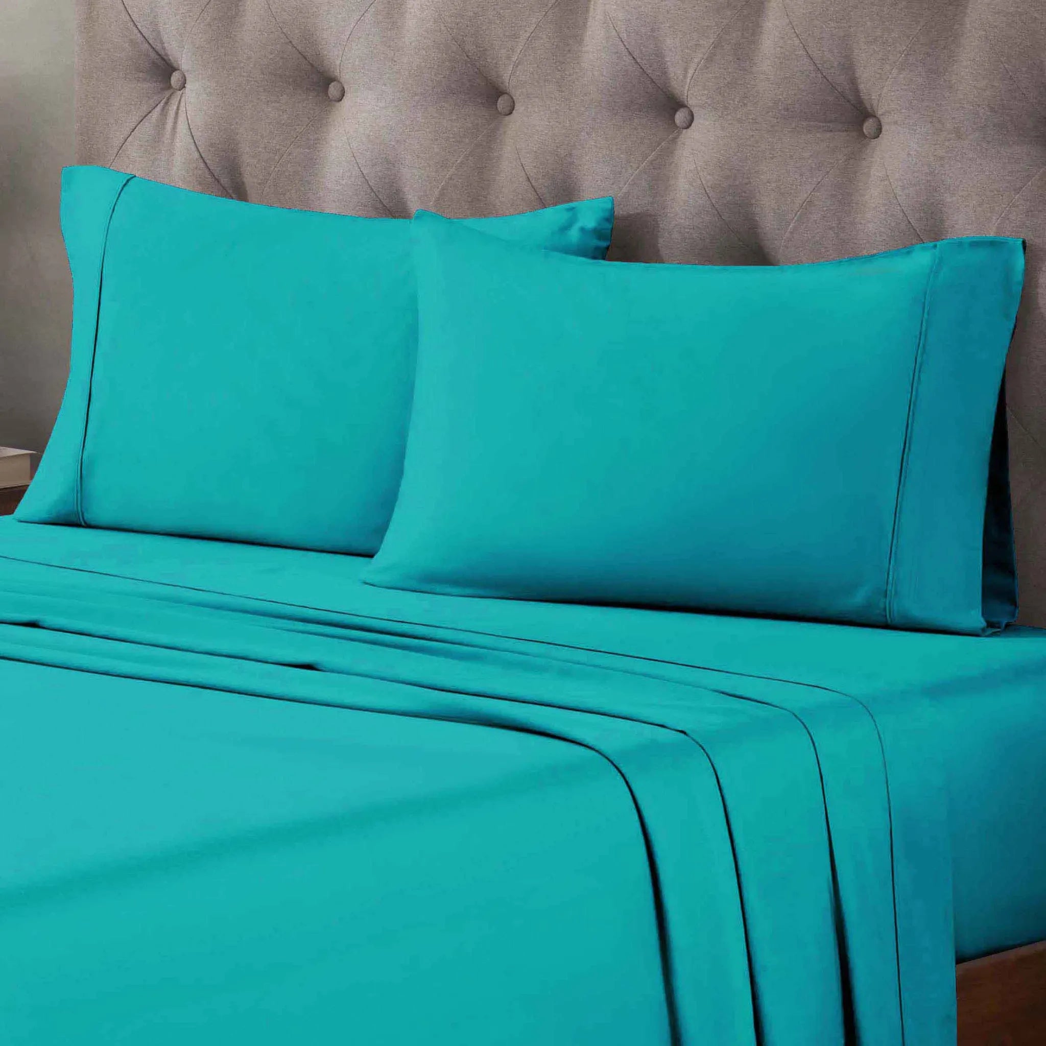 400 Thread Count Egyptian Cotton Sateen Bed Sheet Set - Egyptian Cotton Sheet Set by Superior Brand