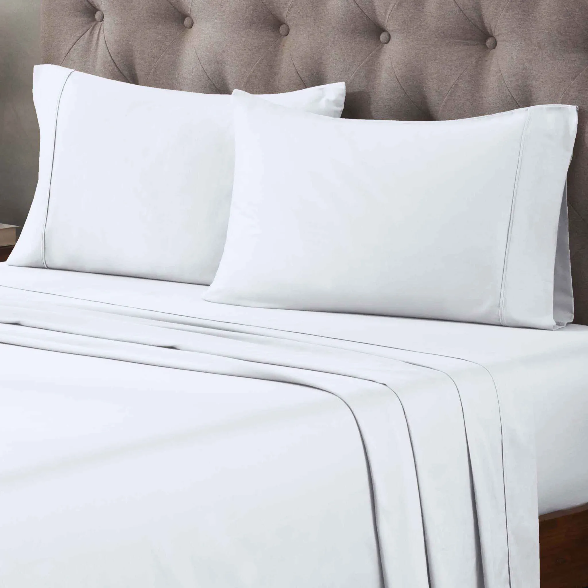 400 Thread Count Egyptian Cotton Sateen Bed Sheet Set - Egyptian Cotton Sheet Set by Superior Brand
