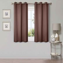 Solid Machine Washable Room Darkening Blackout Curtains - Cappuccino