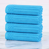 Soho Ribbed Cotton Super Absorbent 4 Piece Hand Towel Set - Hand Towel Set by Superior Brand