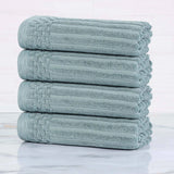 Soho Ribbed Cotton Super Absorbent 4 Piece Hand Towel Set - Hand Towel Set by Superior Brand