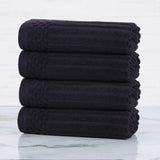 Soho Ribbed Cotton Super Absorbent 4 Piece Hand Towel Set - Hand Towel Set by Superior Brand