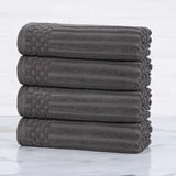 Soho Ribbed Cotton Super Absorbent 4 Piece Hand Towel Set - Hand Towel Set by Superior Brand