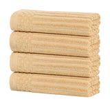 Soho Ribbed Cotton Super Absorbent 4 Piece Hand Towel Set - Hand Towel Set by Superior Brand