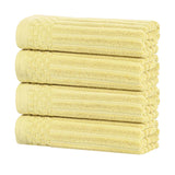 Soho Ribbed Cotton Super Absorbent 4 Piece Hand Towel Set - Hand Towel Set by Superior Brand