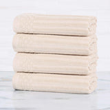 Soho Ribbed Cotton Super Absorbent 4 Piece Hand Towel Set - Hand Towel Set by Superior Brand
